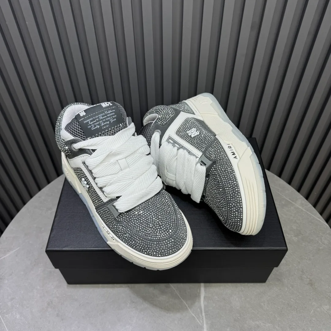 Men's shoes 💰760💰 AMIRI AMIRI fashion brand hot sale 🔥 Available all year round, couples 💑 Official website synchronization Imported fabrics 1⃣️ vs 1⃣️ replica, original factory special original sole, 35-45 (45. non-refundable)